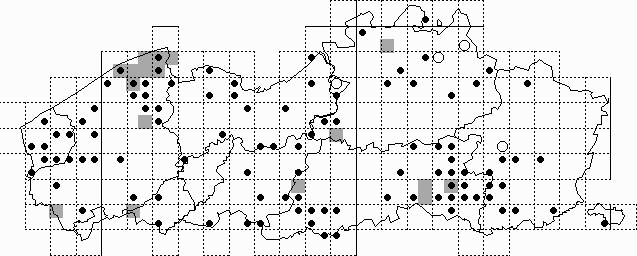Kaart 43: Veldmuis - Microtus arvalis (1986-1997)