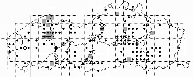 Kaart 48: Dwergmuis - Micromys minutus (1986-1997)