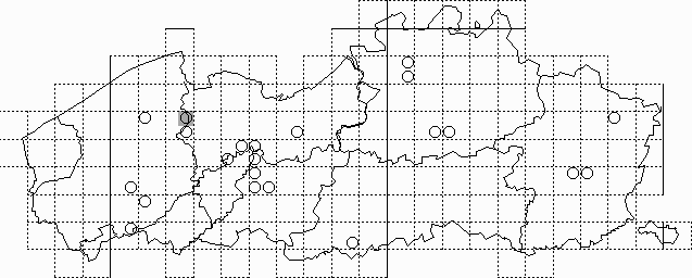 Kaart 29: Ruige dwergvleermuis - Pipistrellus nathusii (1986-1997)