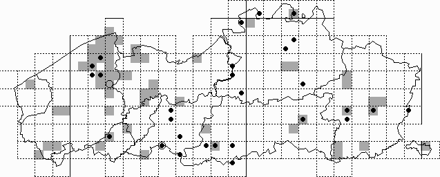 Map 9: Common shrew - Sorex araneus (1986-1997)